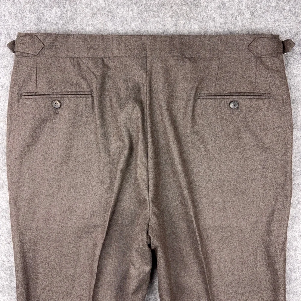 Brooks Brothers Trousers Mens W38 Brown Vitale Barberis Canonico Wool Cashmere
